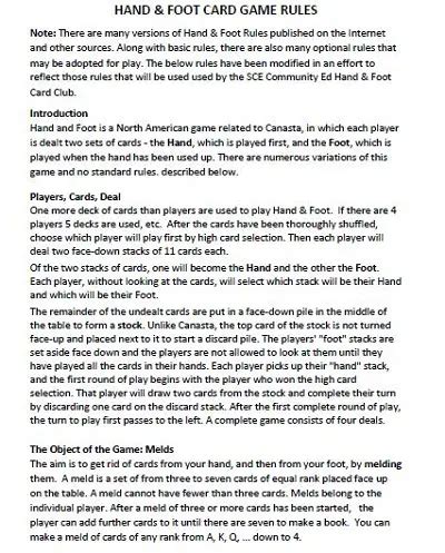 hand and foot card game strategy